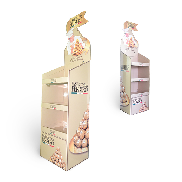 Chocolate Display Rack Featuring Floor POP Display and Paper Display Rack