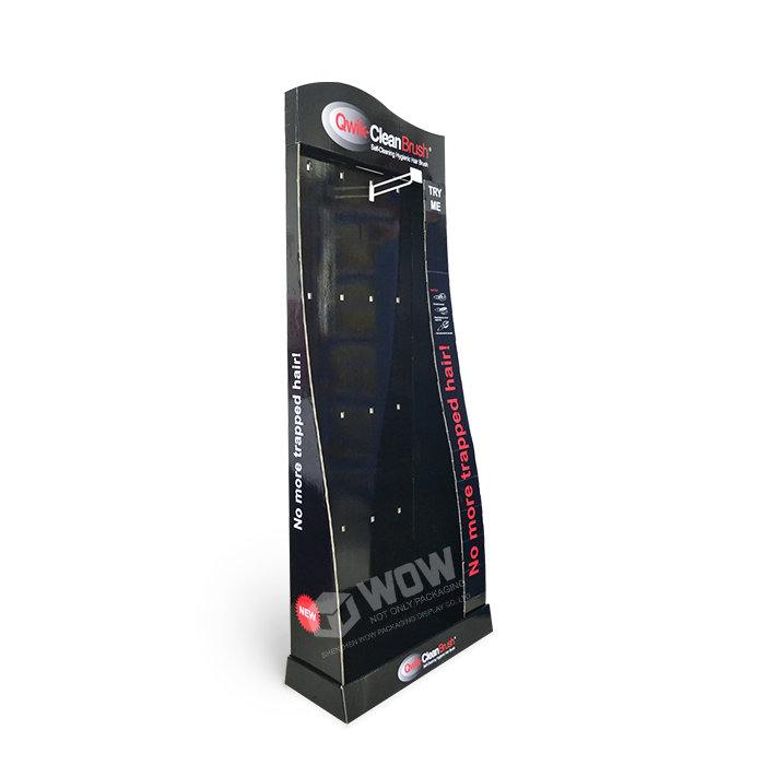 Broom Display Stand Featuring Cardboard Peg Displays and Retail POS Stands with Cardboard Design