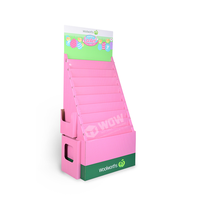 Easter Promotion Custom Corrugated Greeting Card Floor Display Stand