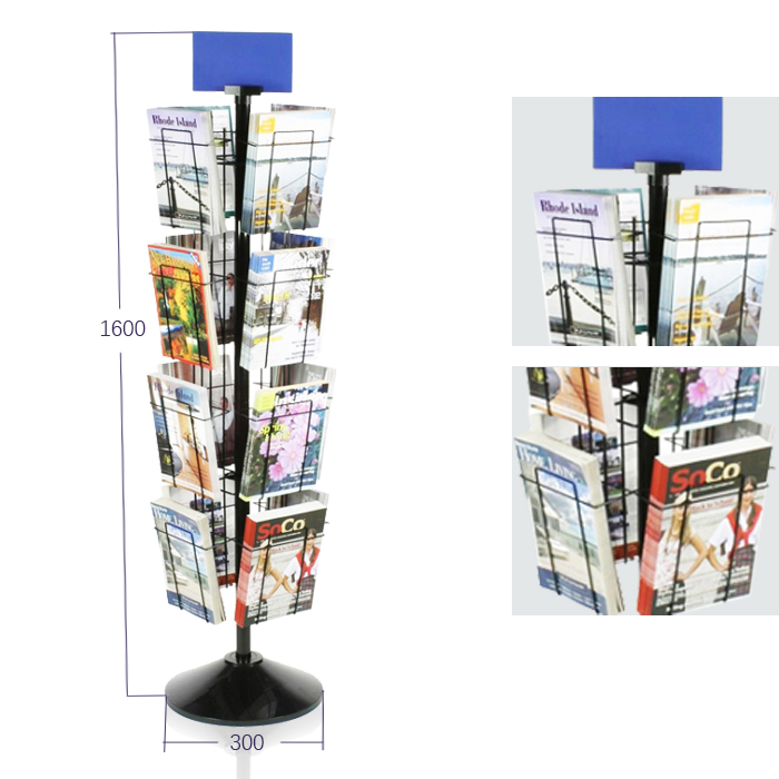 Rotating Greeting Card Rack with Retail Wire Display Racks