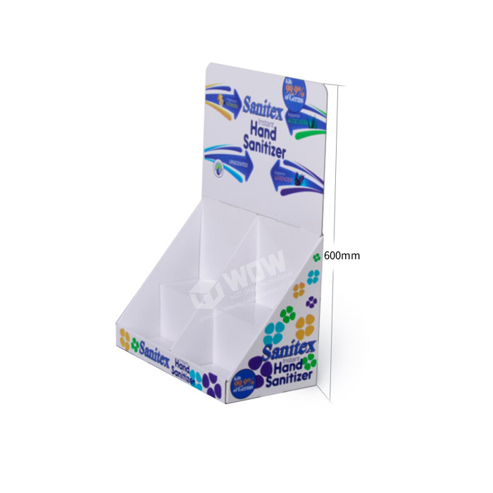 2-Tier Tabletop Cardboard Sanitizer Display with POP Retail Stands