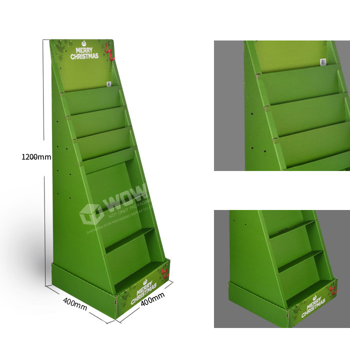 Cardboard Tiered POP Display Stand for Greeting Cards in Retail
