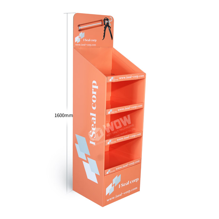 Corrugated Tiered Floor Display Stand for Lubricating Oil Rack