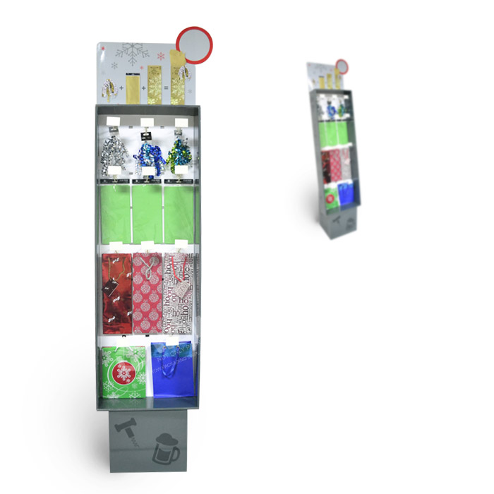Custom Floor Standing Postcard Display Rack with Paper Displays