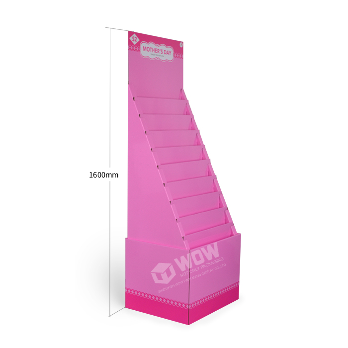 Greeting Card Display Featuring Point of Sale Units and Custom Retail Display Stands with Cardboard Stair Step Displays