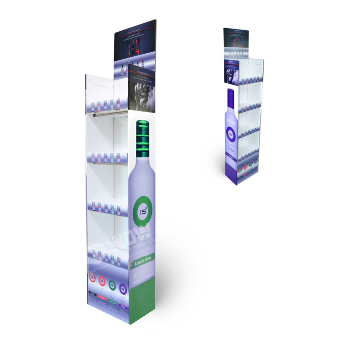 Custom Cardboard Floor Wine Bottle POS Display Solutions