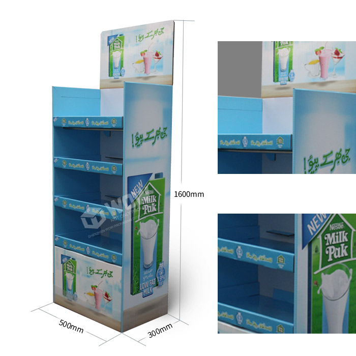 Freestanding Metal Store POP Floor Stand Display Rack for Soda