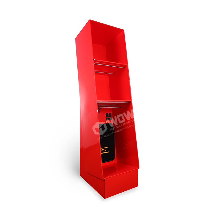 Tiered Cardboard Display Stand for Tee Shirt Rack in China