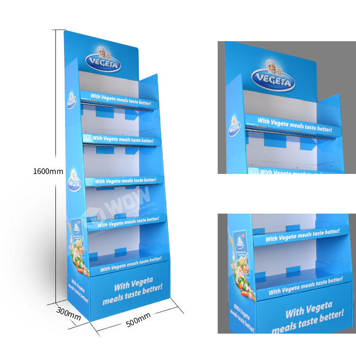 Cup and Saucer Display Shelf with Cardboard End Cap and POP Display Racks
