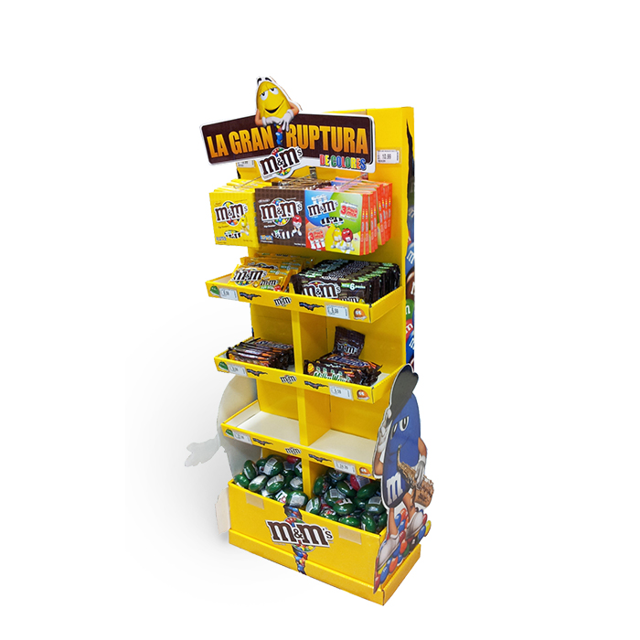 Custom Made Stands for Candy Display Racks Featuring Retail Floor Displays and Custom Cardboard Displays