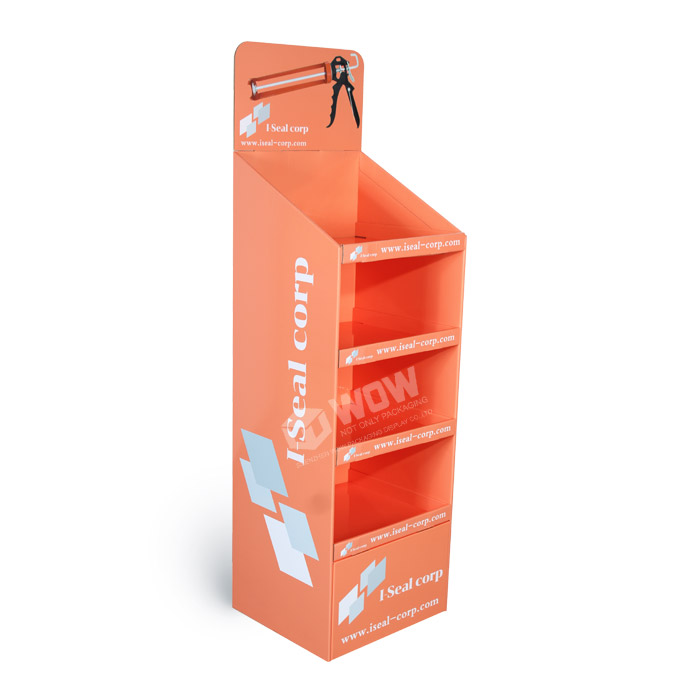 Corrugated Tiered Floor Display Stand for Lubricating Oil Rack