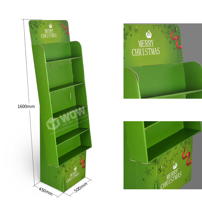 Christmas Greeting Card Floor Display Stand with Carton Displays