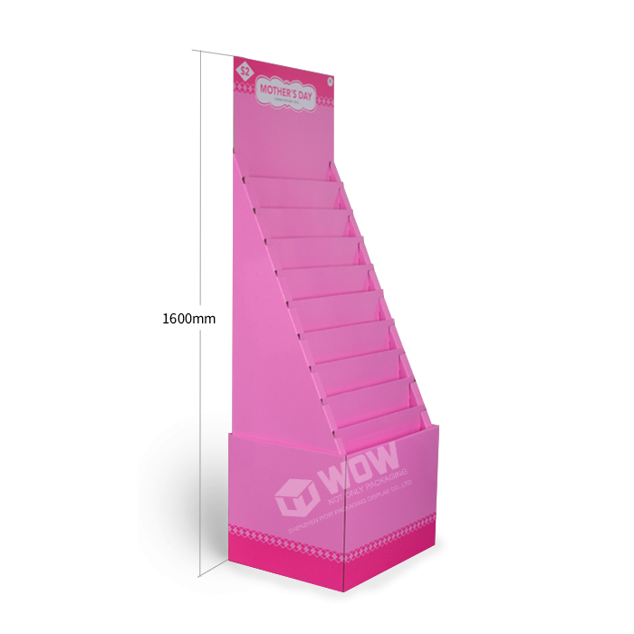 Greeting Card Display Featuring Point of Sale Units and Custom Retail Display Stands with Cardboard Stair Step Displays