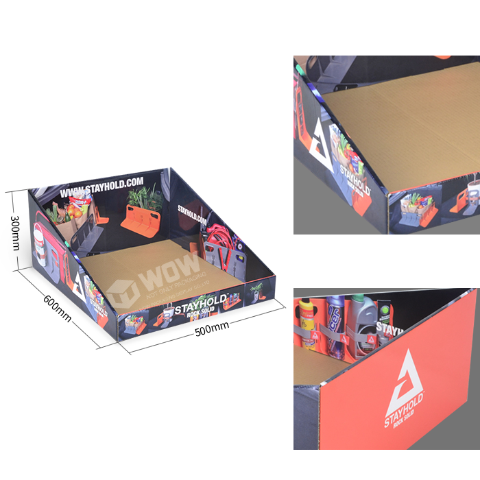 Custom PDQ Trays for Car Accessories Display Rack with Karton Design