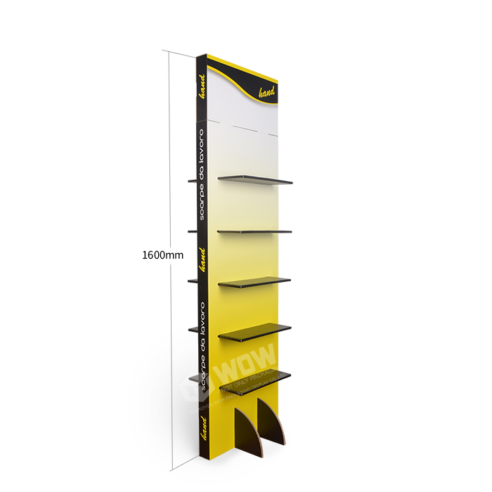 Double-Sided Shoes Display Stand for Shop Featuring Floor Stand and Carton Display Stands
