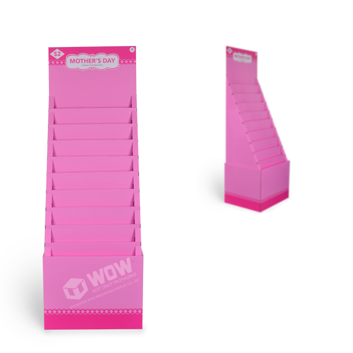 Greeting Card Display Featuring Point of Sale Units and Custom Retail Display Stands with Cardboard Stair Step Displays