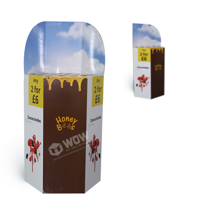 Cardboard Point of Display Bins Stand for Lollipop