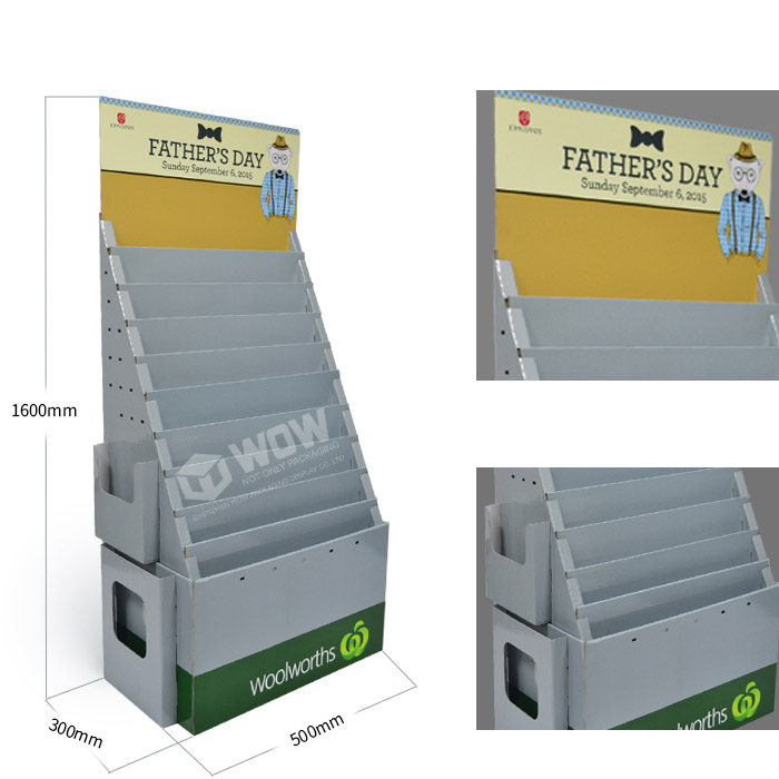 Father's Day Promotion Tiered Cardboard Retail Card Display Stand