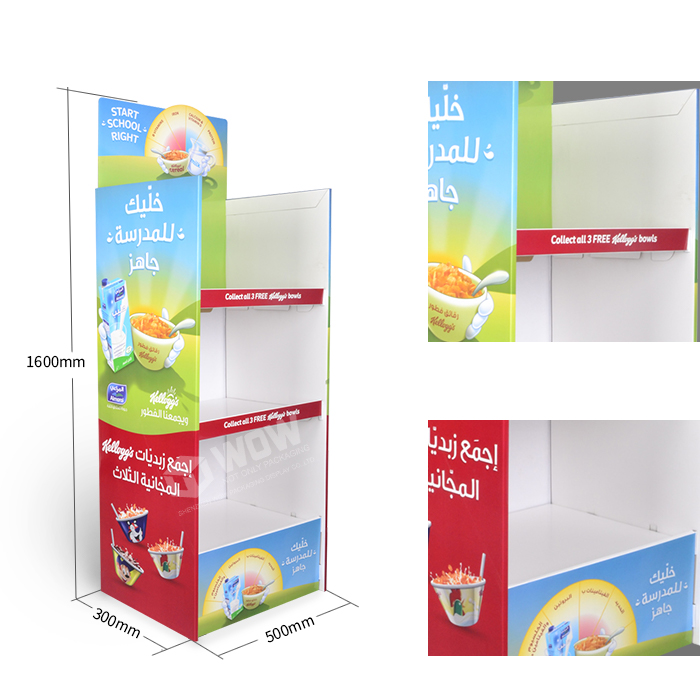 Custom Cardboard End Cap Retail Cookie Display for Store Displays