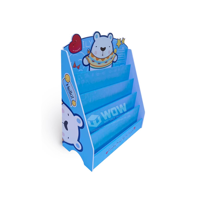 Greeting Card Stand Display Featuring 5 Tiers Countertop Display Rack and PVC Display Stand