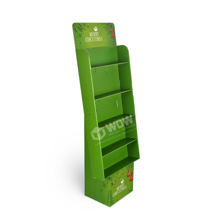 Christmas Greeting Card Floor Display Stand with Carton Displays