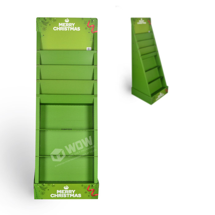 Cardboard Tiered POP Display Stand for Greeting Cards in Retail