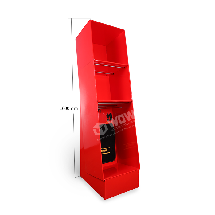 Tiered Cardboard Display Stand for Tee Shirt Rack in China