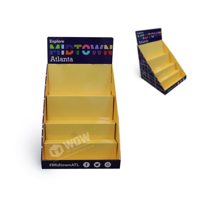 4-Tier Tabletop Sock Display Stand with Small Cardboard Display Stands