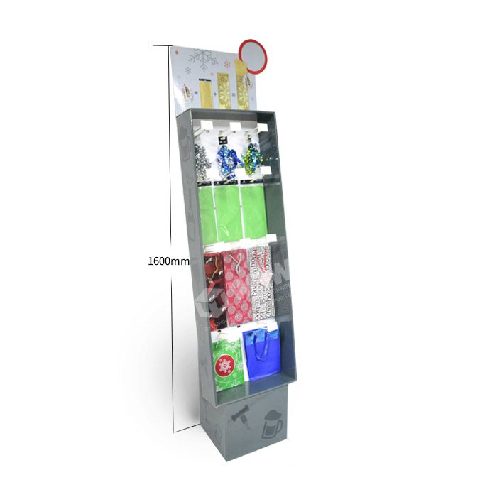 Custom Floor Standing Postcard Display Rack with Paper Displays
