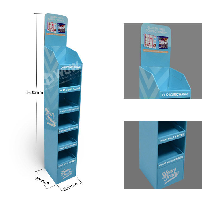 Cardboard Chocolate Display Rack with End Cap Point of Sale Stands