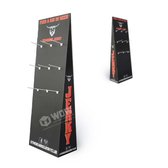 Paper Retail Pegboard Display Rack for Beef Jerky
