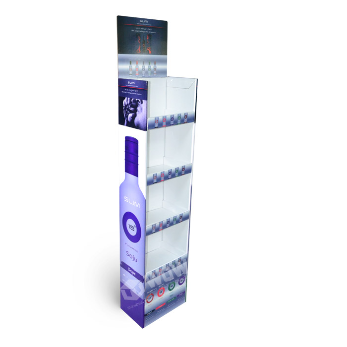Custom Cardboard Floor Wine Bottle POS Display Solutions