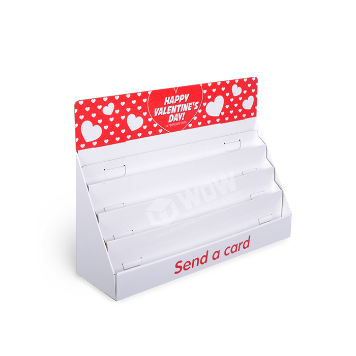Greeting Card Retail Counter Display Stand with Cardboard Point of Sale