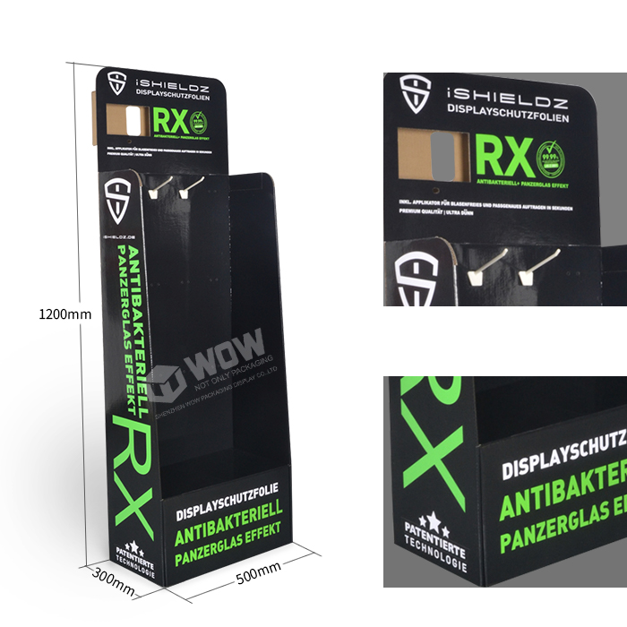 Cardboard Peg Display and Accessories Stand Featuring Custom Point of Sale Displays with LCD Screen