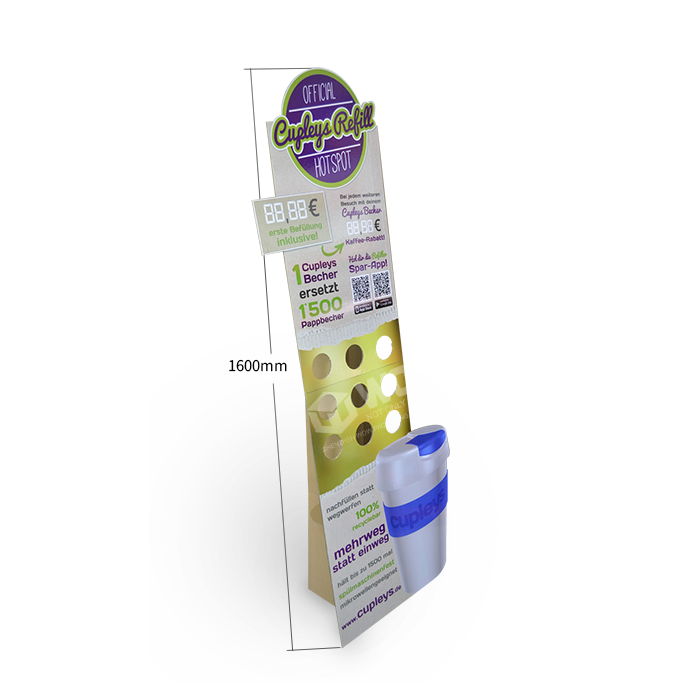 Photo Cardboard Stand-Up Coffee Cup Display
