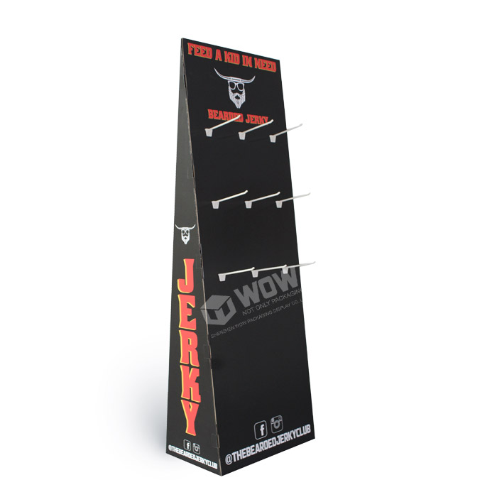 Paper Retail Pegboard Display Rack for Beef Jerky