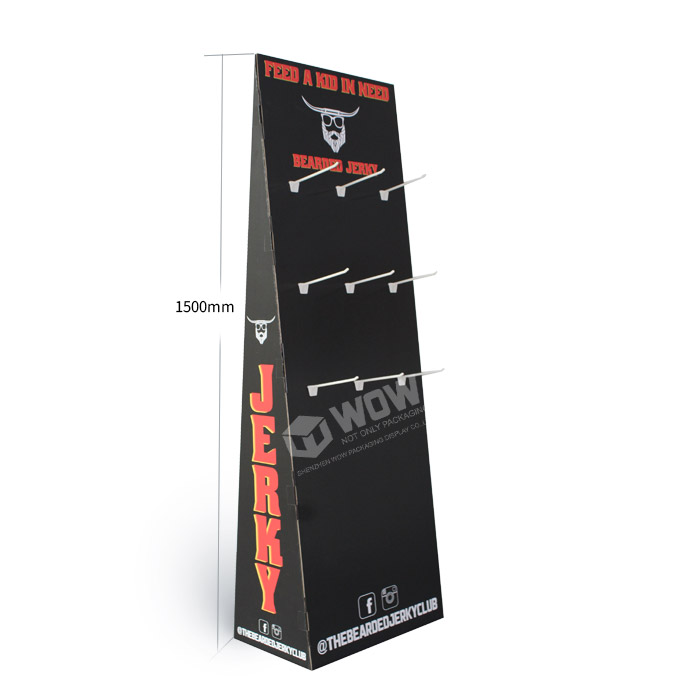 Paper Retail Pegboard Display Rack for Beef Jerky