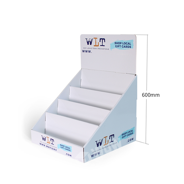 Custom Cardboard Stands for Gift Card Display Featuring POP Counter Displays and 4 Tiers