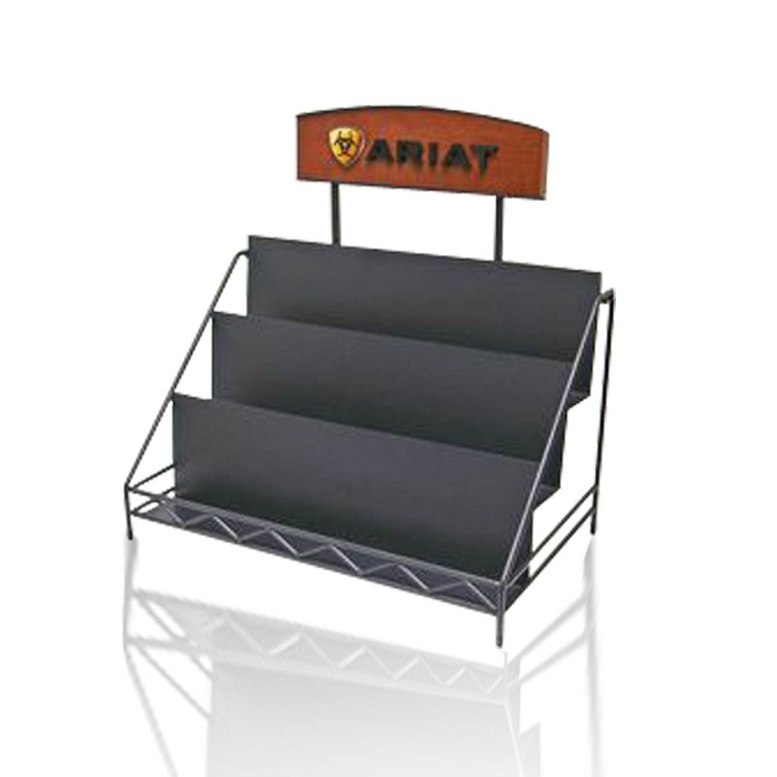3 Tier Aluminium POS Countertop Display Rack for Magazine