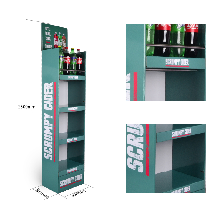 Coca-Cola Bottle Display Rack with Cardboard Floor Display and Shop POP Displays