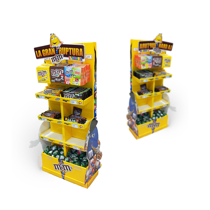 Custom Made Stands for Candy Display Racks Featuring Retail Floor Displays and Custom Cardboard Displays