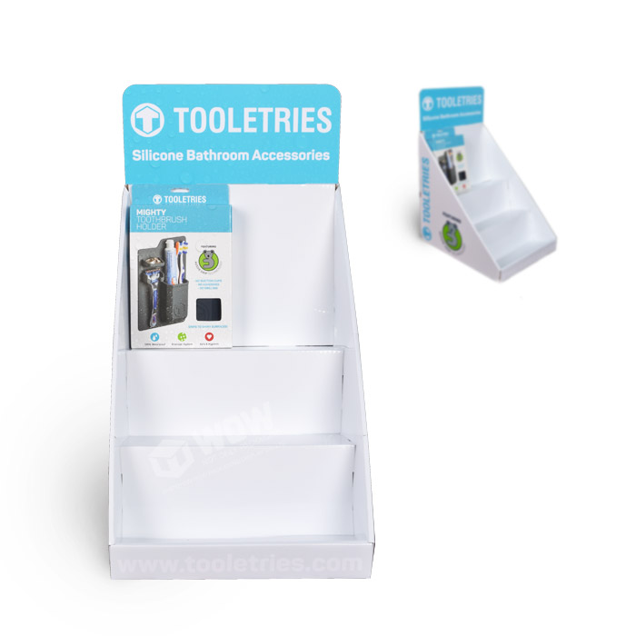 Point of Purchase Toothbrush Display Stand with Cardboard Countertop Display Boxes