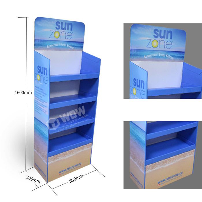 Cardboard Point of Sale Floor Display Stand for Essential Oil Display