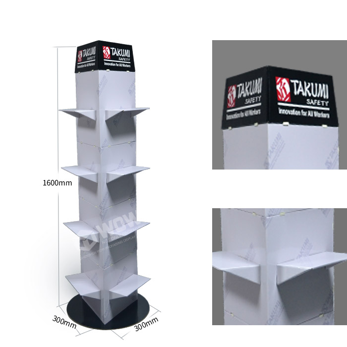 Freestanding Cardboard Shoe Display for POP Store Displays