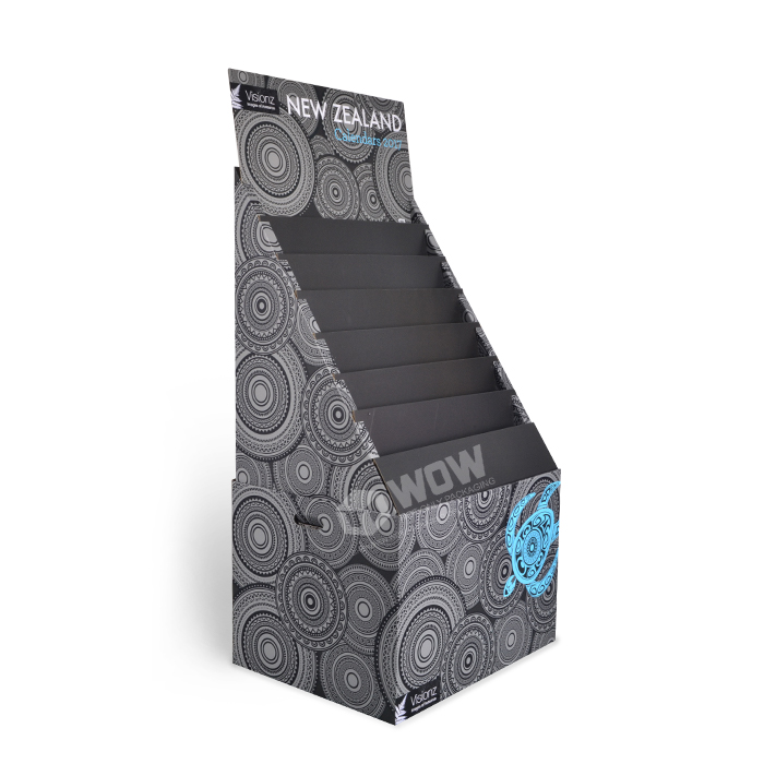 Custom Corrugated Floor Standing Calendar Display Rack Stands