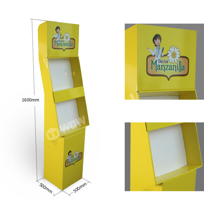 Cardboard Floor Honey Display Stand with Point of Sale Display