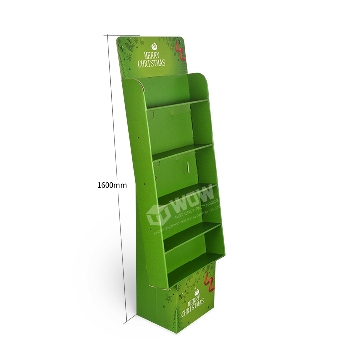 Christmas Greeting Card Floor Display Stand with Carton Displays