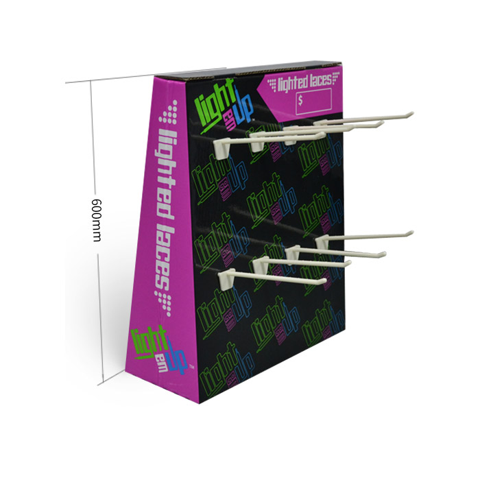 Custom Made Stands for Socks Display Stands for Shop Featuring Countertop Display Racks with Hooks and POS Cardboard Displays