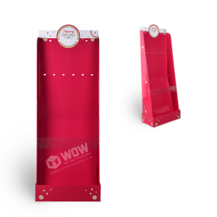 Floor Standing Cardboard POP Retail Display Stands with Pegs