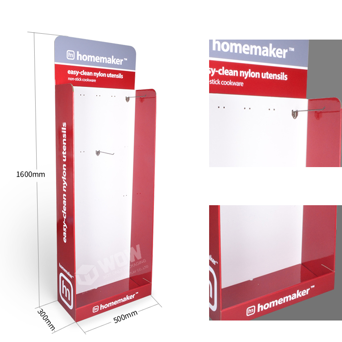 Tool Display Stand Featuring Cardboard Displays with Hooks and POP Display Solutions in Corrugated Design